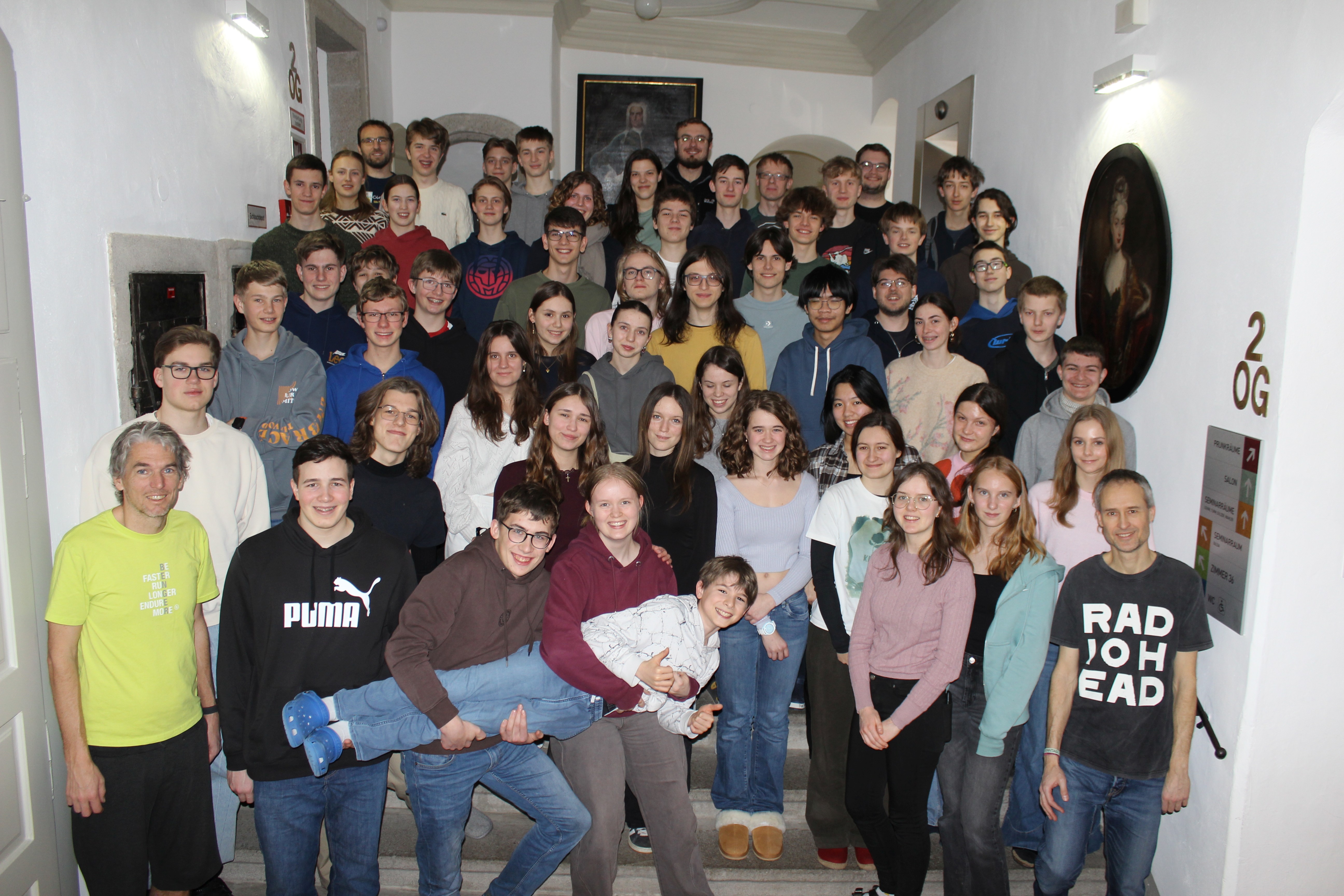 Gruppenbild aller Teilnehmer der Projektwoche Angewandte Mathematik